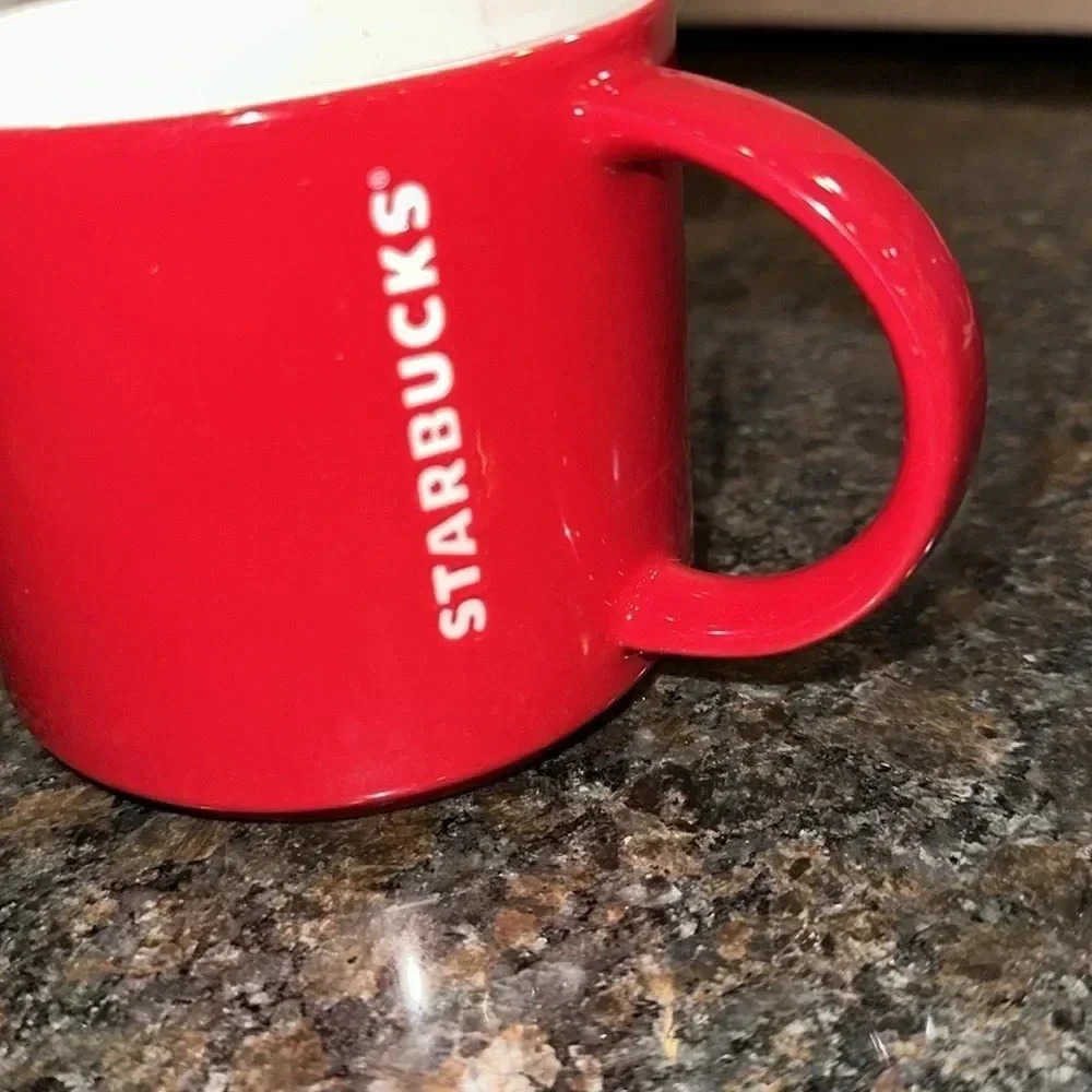 2012 Starbucks Coffee Co. Red tea/coffee drinking mug/cup New Bone China